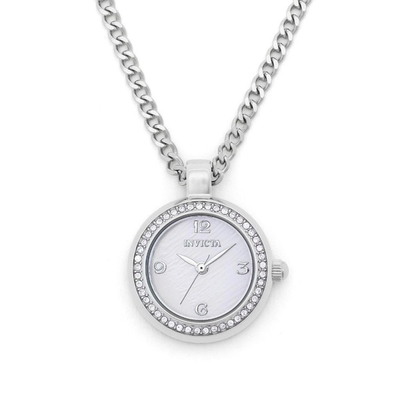 Invicta Mini Angel Women's Watch Necklace w/ Mother of Pearl Dial 22.5mm (49931)